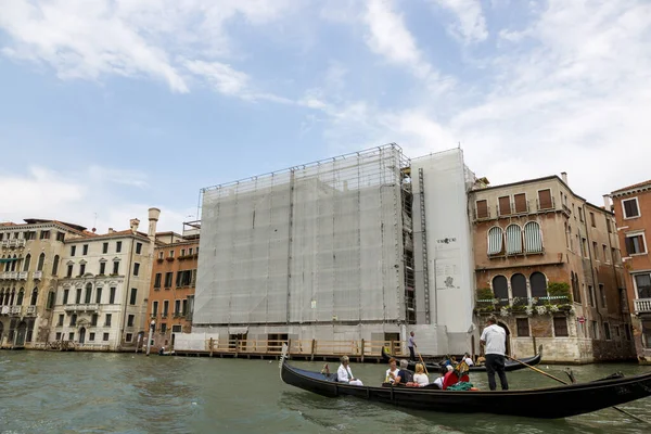 Venetië Italië Augustus 2019 Architectuur Gevel Van Oude Stadsgebouwen Van — Stockfoto