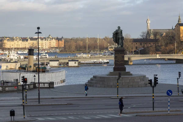 Stockholm Suède Janvier 2020 Monument Gustav Iii Roi Suède 1772 — Photo