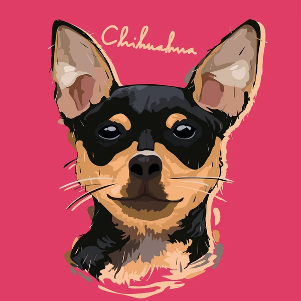 Chihuahua målning affisch — Stock vektor