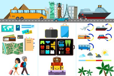 Dünya seyahat Infographic