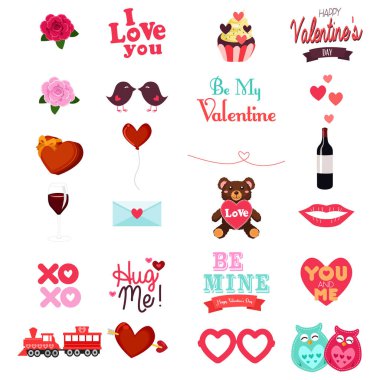 Sevgililer günü Clipart Icon Set