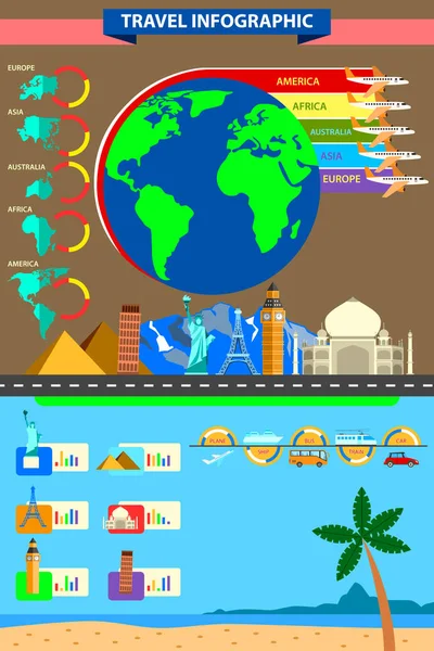 World Travel Infographic — Stock vektor