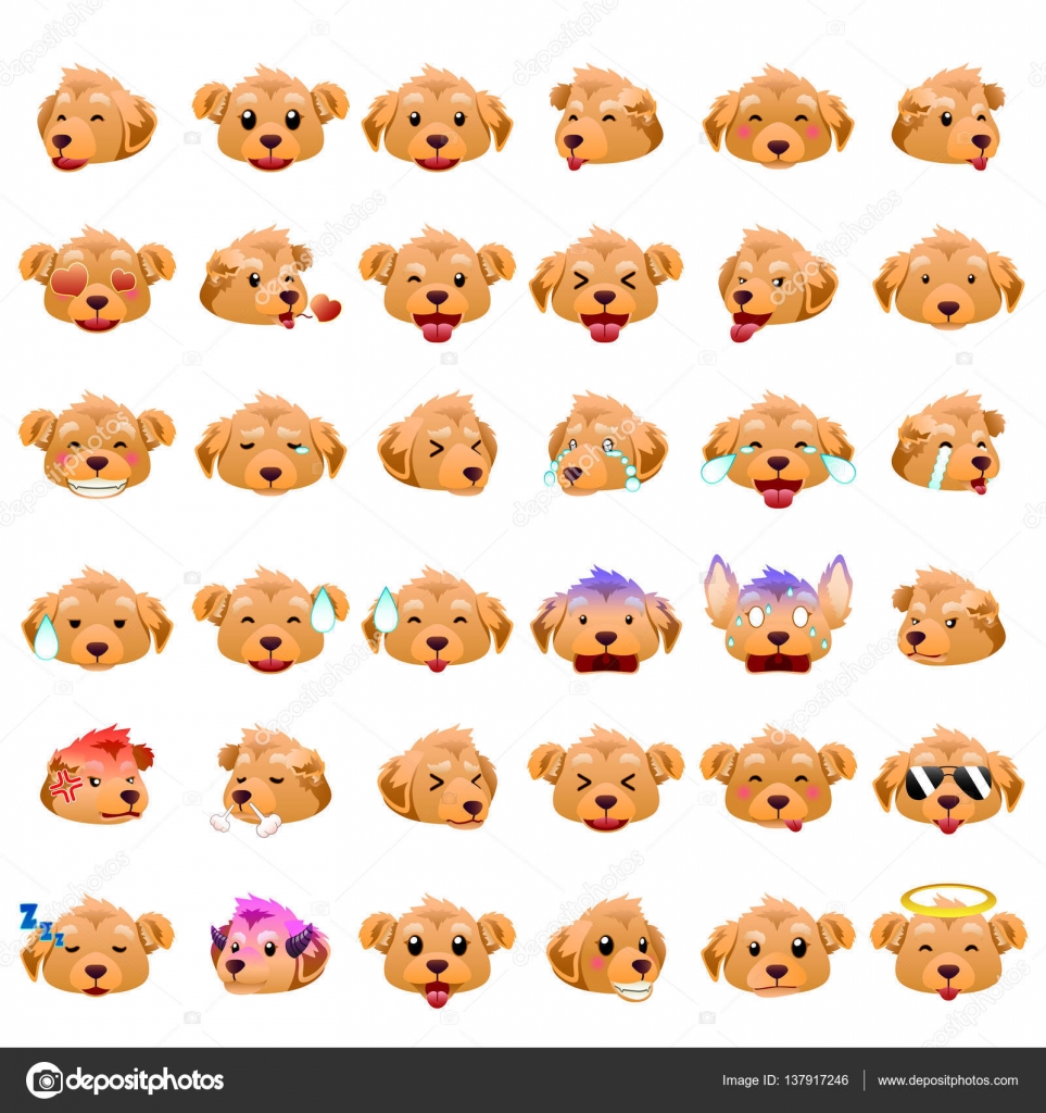 金毛狗表情图释表达图库矢量图©artisticco 137917246