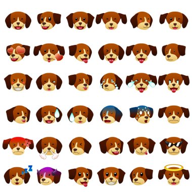 Beagles Emoji ifade ifade köpek