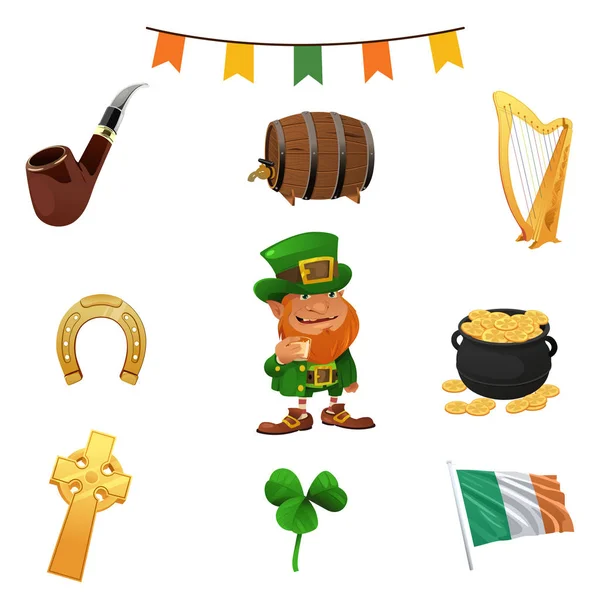 St Patricks Day Icons — Stock Vector