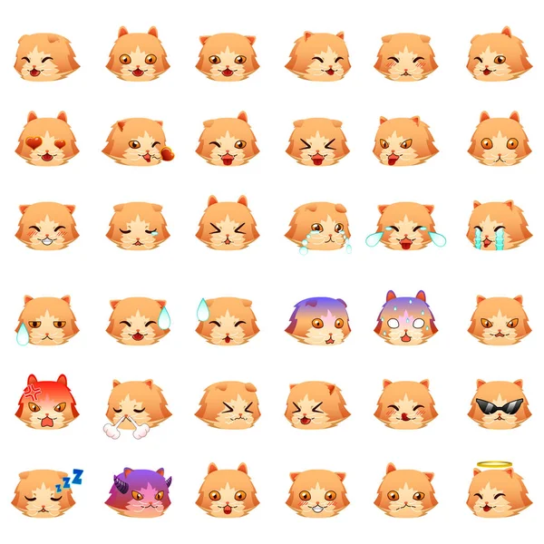 Persisk katt Emoji uttryckssymbol uttryck — Stock vektor