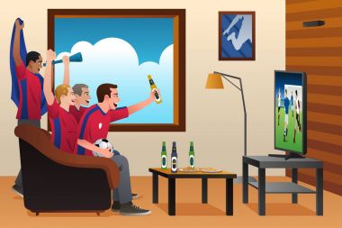 TV izlerken futbol fans