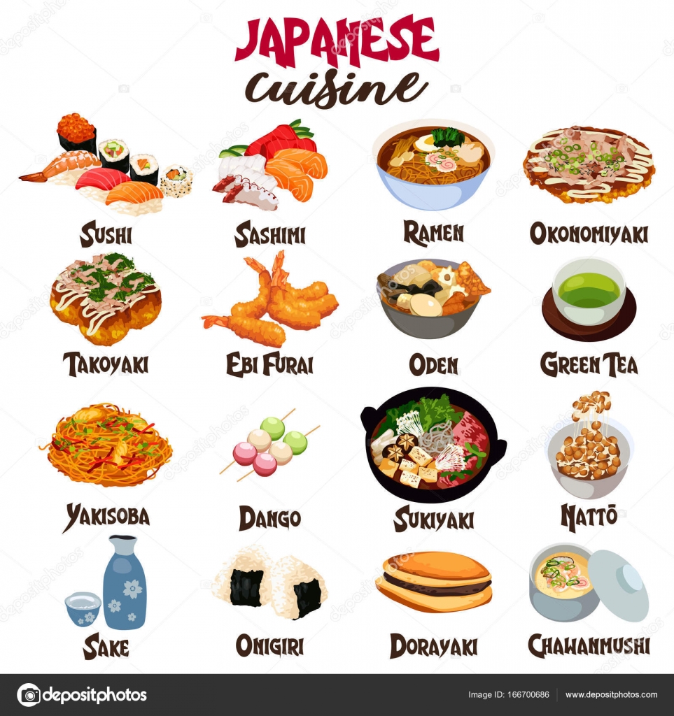 Japanese Food Cuisine Stock Vector by ©artisticco 166700686