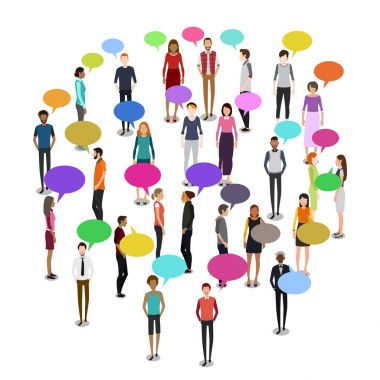 Kalabalık illüstrasyon insanlar