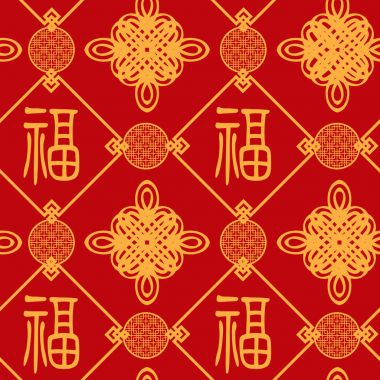 Çin yeni yıl duvar kağıdı Dikişsiz desen arka plan
