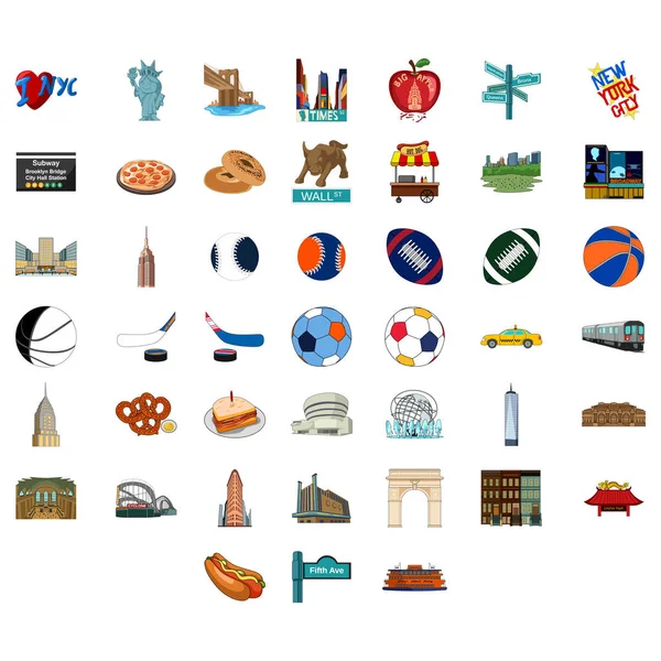 Iconos de Nueva York — Vector de stock