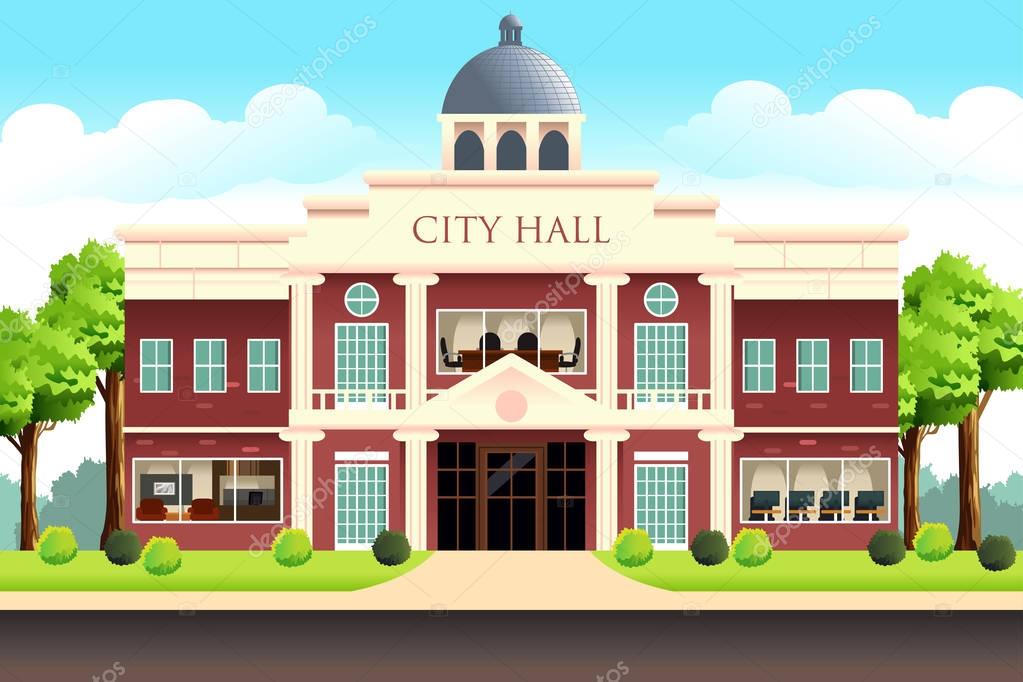 City Hall Building Illustration