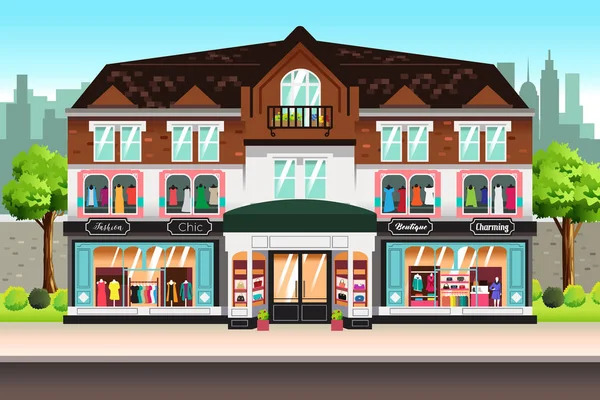 Векторная иллюстрация магазинов французского бутика — стоковый вектор