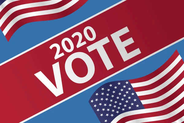 Vector Illustration Usa 2020 Election Banner — 스톡 벡터