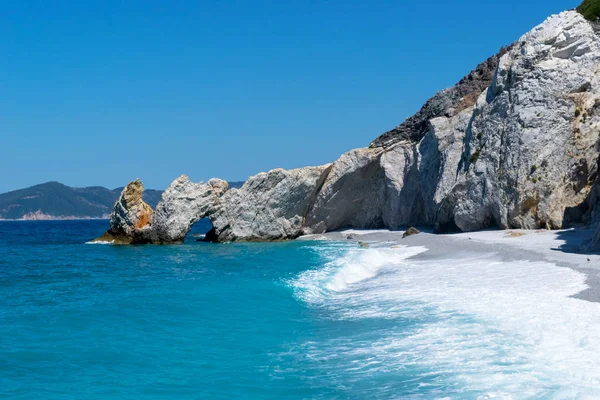 Pláž lalaria Řecko ostrov Skiathos — Stock fotografie