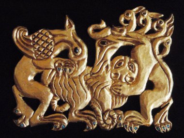 İskit altın, geyik