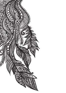Beyaz bir arka plan desen doodle