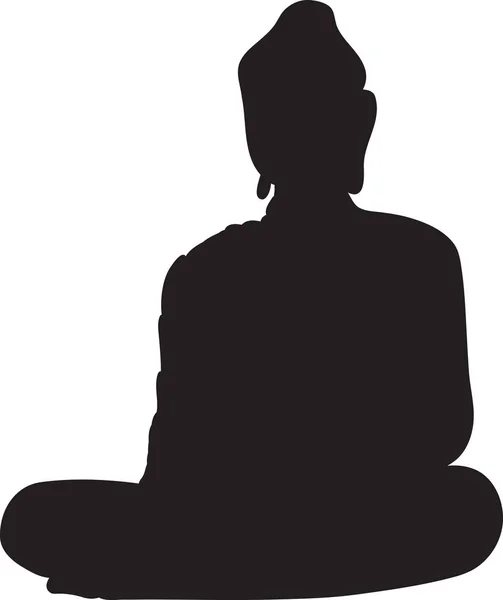 Silhouette d'un bouddha — Image vectorielle