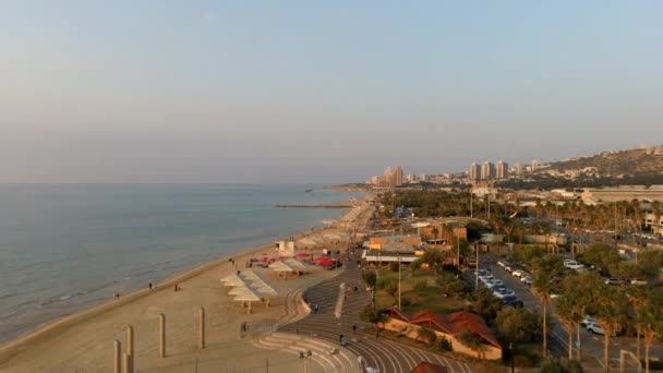 Utsikt från ovan över Haifa, Israel — Stockvideo