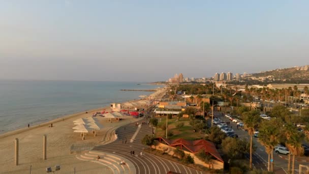 Blick von oben auf haifa, israel — Stockvideo