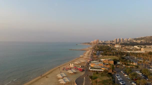Blick von oben auf haifa, israel — Stockvideo
