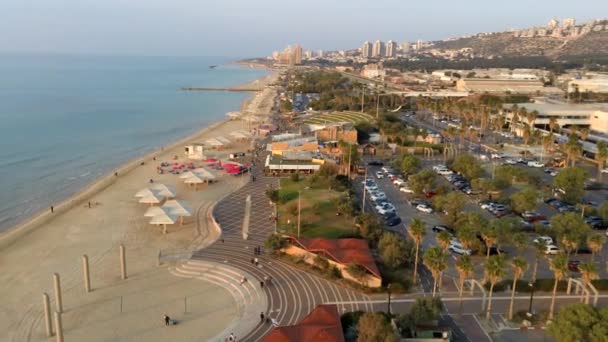 Vista desde arriba de Haifa, Israel — Vídeo de stock