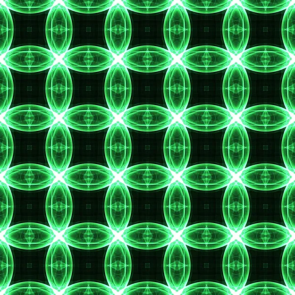 Fraktalny bezszwowy twórczy wzór w zielonych kolorach — Zdjęcie stockowe