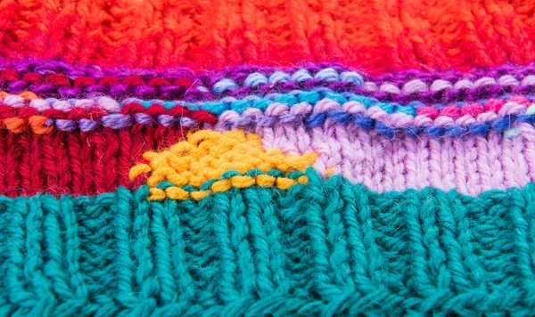 Striped colorful wool texture — Stock Photo, Image