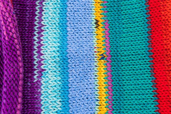 Textura de lã colorida listrada — Fotografia de Stock