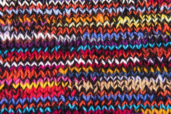 줄무늬 다채로운 양모 텍스처 — 스톡 사진