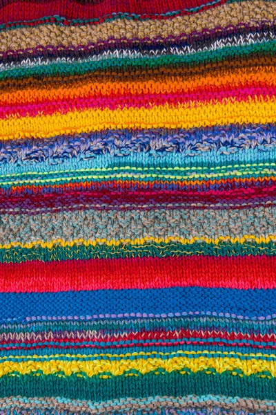 Striped colorful wool texture — Stock Photo, Image