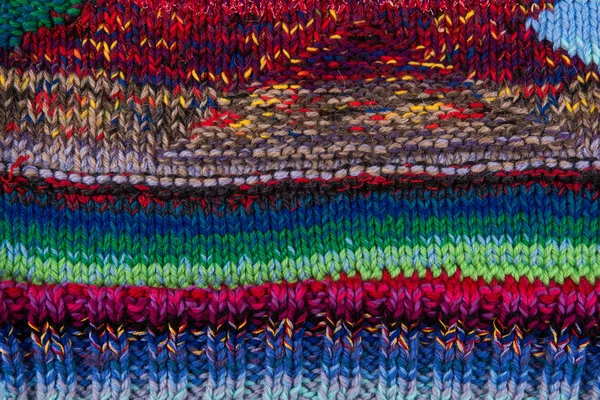 Striped colorful wool texture — Stock Photo, Image