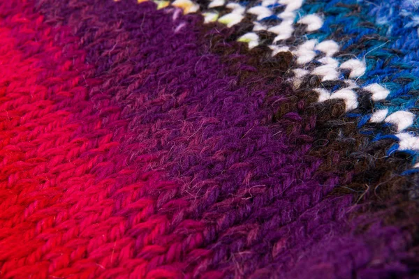 Textura de lana colorida rayada — Foto de Stock