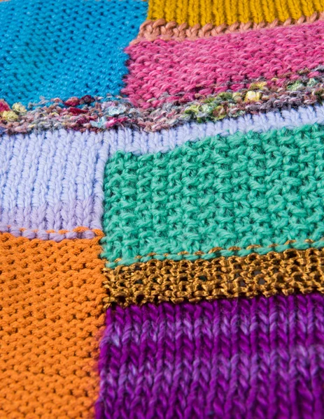 çizgili renkli yün doku