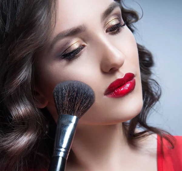 Woman beauty portrait face makeup — Stock Photo, Image