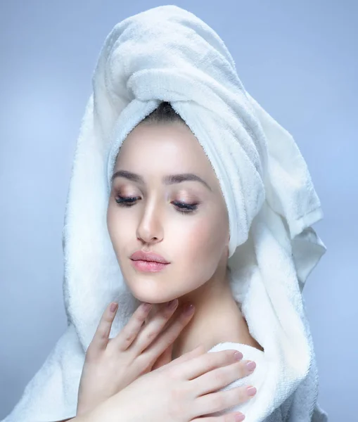 woman beauty towel tube