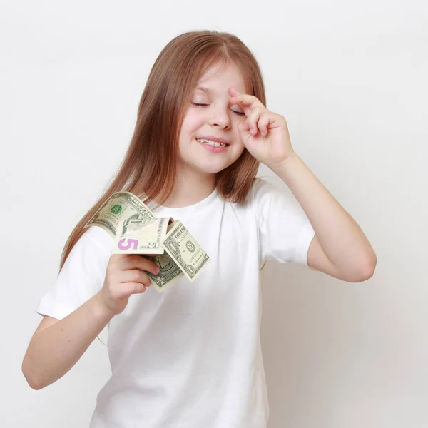 Niño en Finanzas y Negocios tema — Foto de Stock