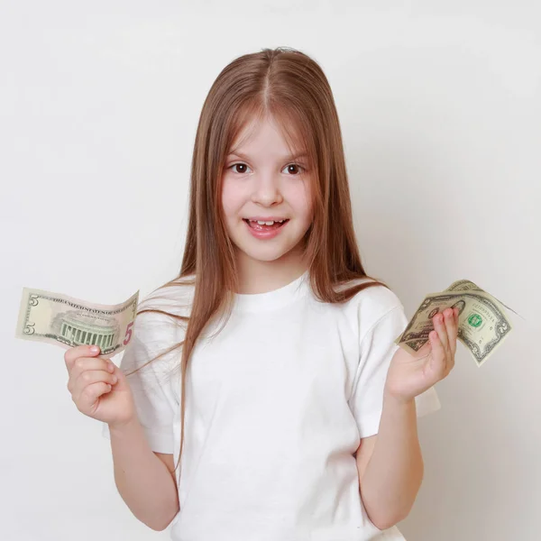 孩子对金融和商业主题 — 图库照片