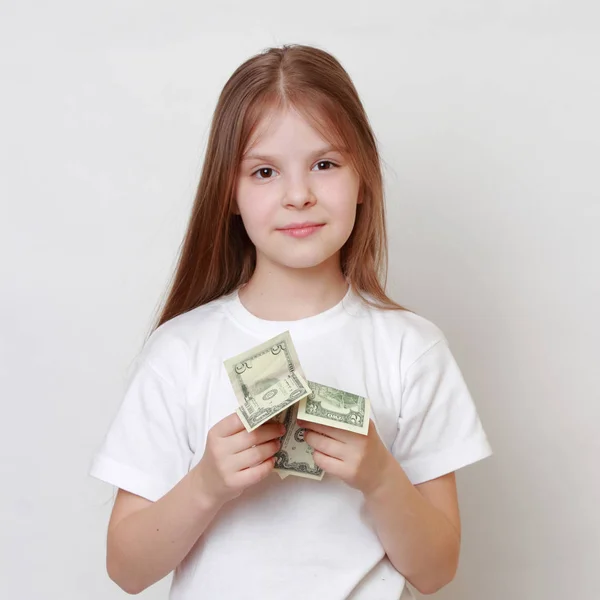 孩子对金融和商业主题 — 图库照片