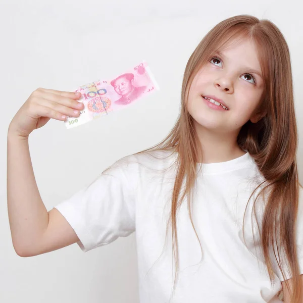 Kid op financiën en Business thema — Stockfoto