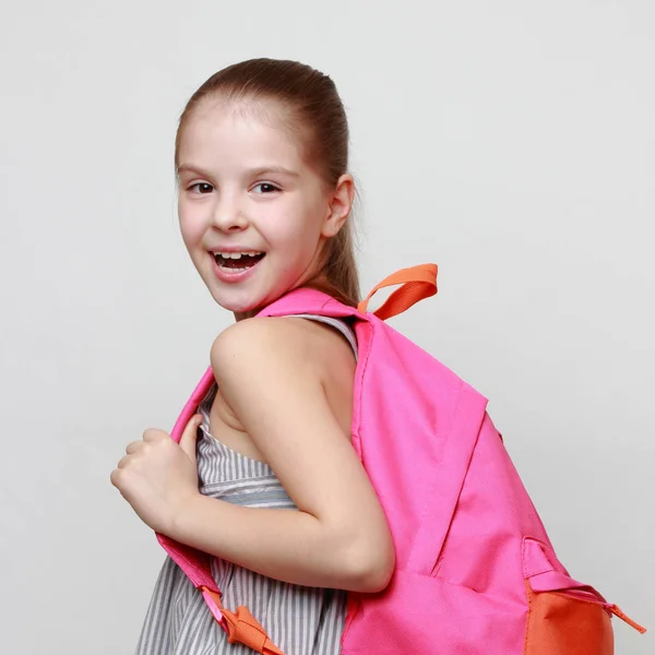 Lovely Portrait Beautiful Emotional Little Girl — Stock Photo, Image