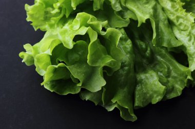 Stüdyo yansıma yeşil salata doku seçilen odak.