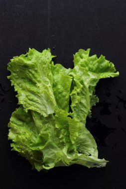 Stüdyo yansıma yeşil salata doku seçilen odak.