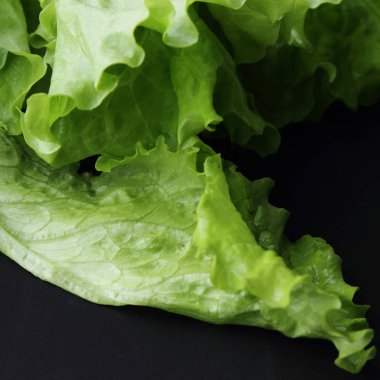 Stüdyo yansıma yeşil salata doku seçilen odak.