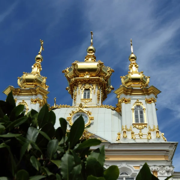 Peterhof Saint Petersburg Federacja Rosyjska Czerwca 2016 Pałac Kościoła Świętych — Zdjęcie stockowe