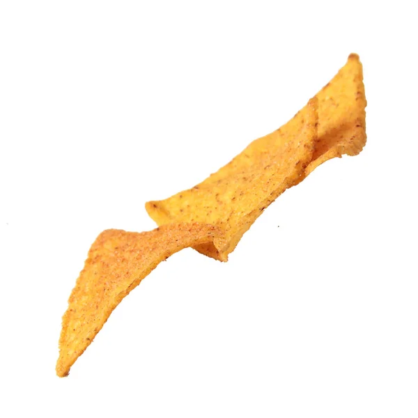 Potato Chips Geïsoleerd Een Witte Achtergrond Eten Drinken — Stockfoto