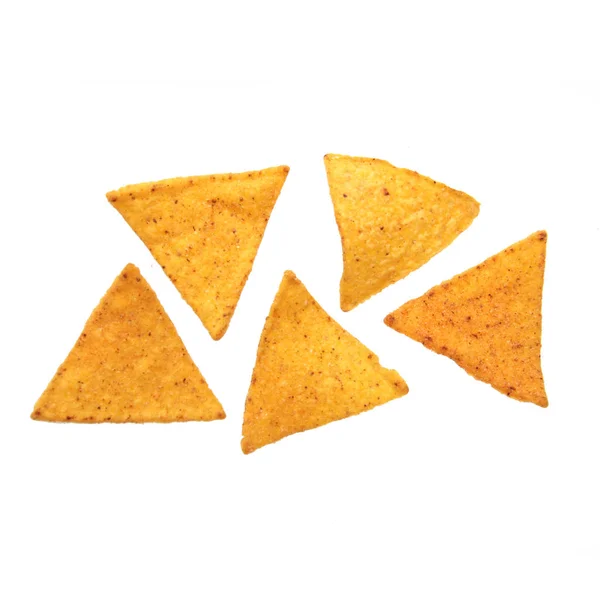 Potato Chips Geïsoleerd Een Witte Achtergrond Eten Drinken — Stockfoto