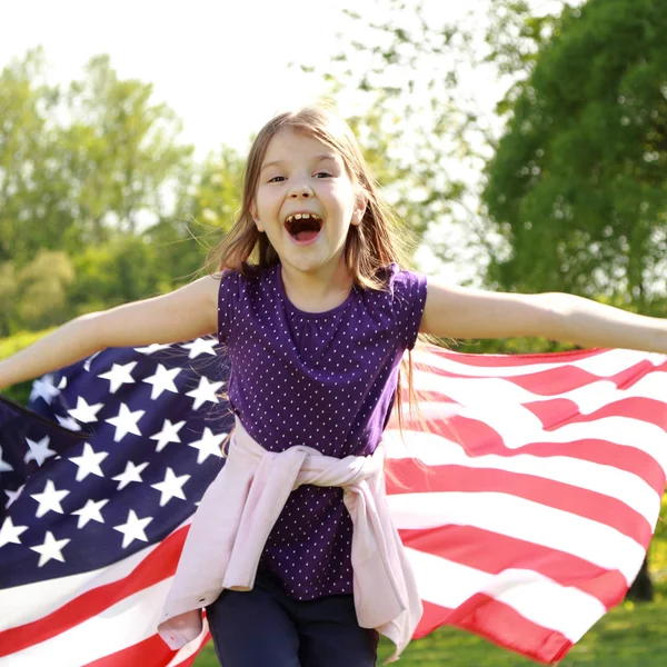 Lovely kid and flag — Stock Photo, Image