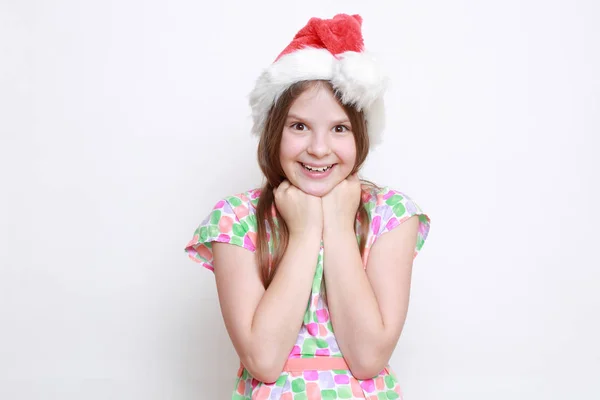 Niña Sombrero Santa —  Fotos de Stock