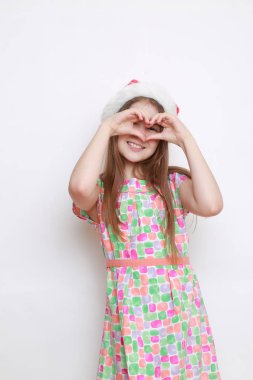 Stüdyo imge-in Noel Baba şapkası, küçük kız